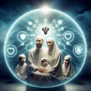 Family protected by shield