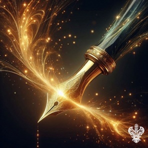 Fountain pen emitting light