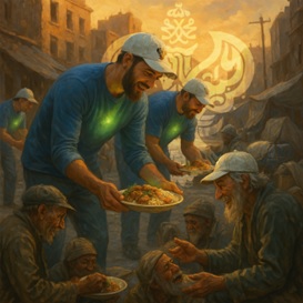FZHH volunteers feeding hungry people