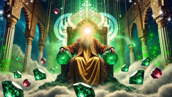 glowing-face-man-gold-throne-gems