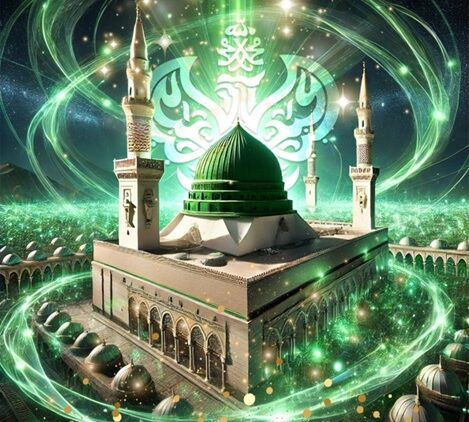 green-dome-madina-light-sparkles
