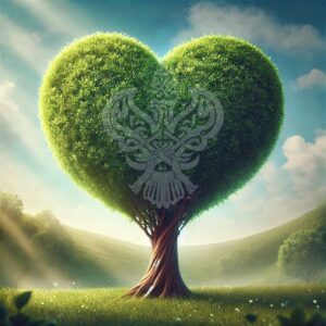 Heart-shaped tree