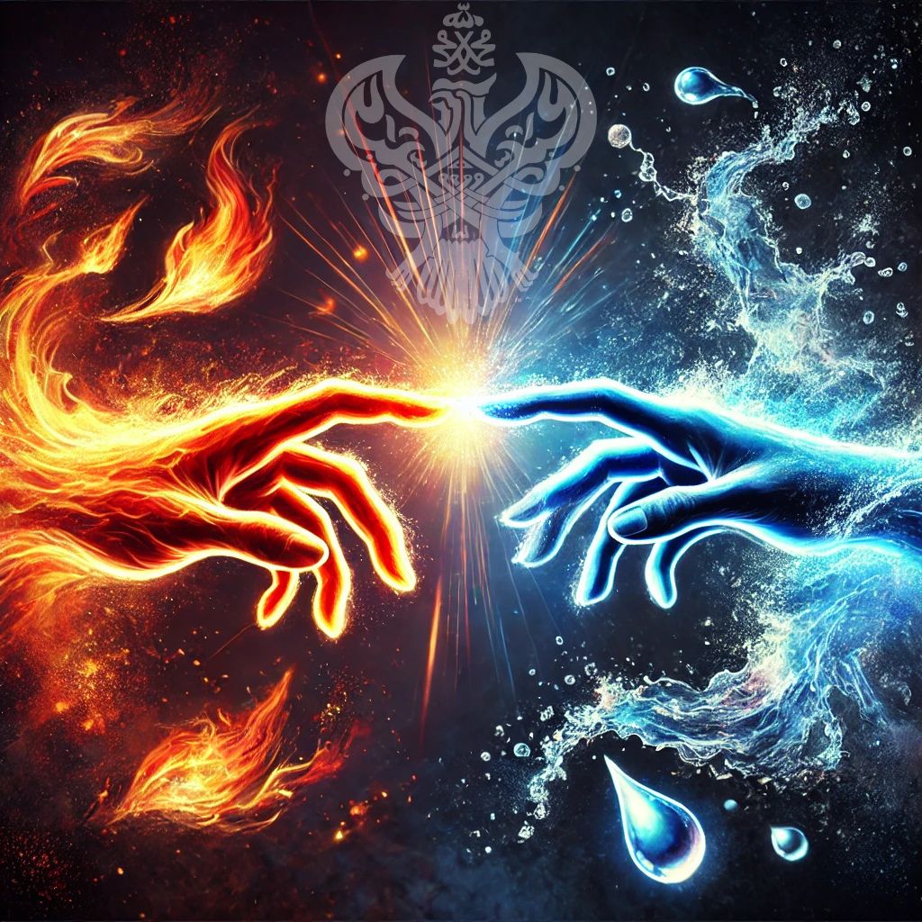 Clash of energy between hands