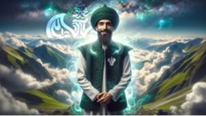 Man smiling standing in front of mountains and clouds