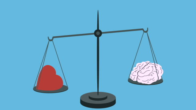 Heart Vs Brain on Scales, qalb, maghz