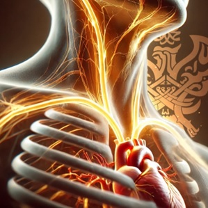 Heart flowing through jugular vein