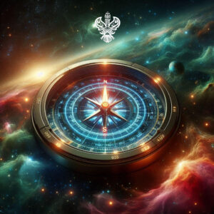 Compass in heavenly galaxy