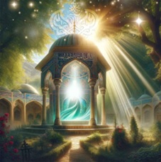 Heavenly maqam with shining lights