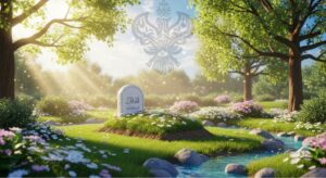 Heavenly peaceful grave