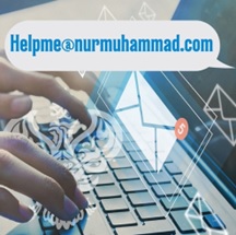Fingers typing on keyboard helpme@nurmuhamad.com