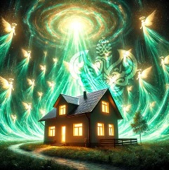 Home surrounded by angelic protection