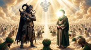 Iblis refuses to bow down to S. Adam (as)
