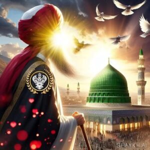 Imam Mahdi (as) looking at Madina Sharif