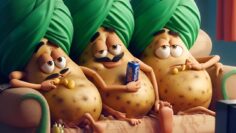 lazy potatoes on couch