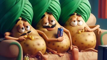 lazy potatoes on couch
