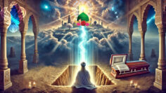 light of S.Muhammad (s) falling on man in grave