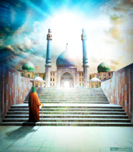 light shining from maqam, shrine, grave, awliya