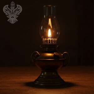 Flame lit lamp