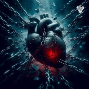 Dark heart locked in chains