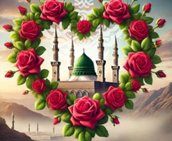 madina-green-dome-heart-wreath