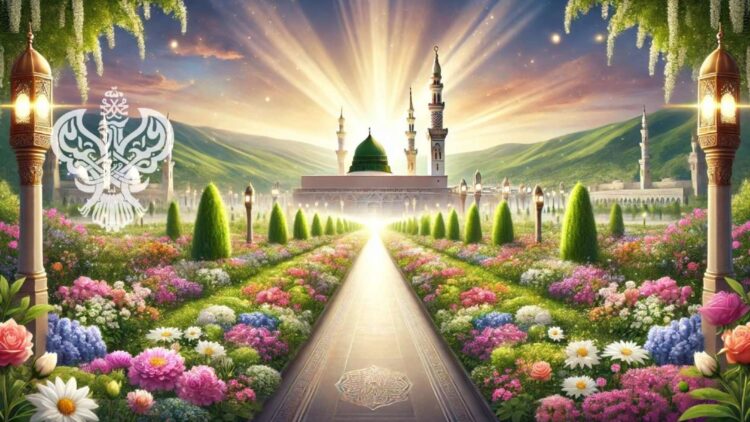 madina sharif garden of paradise_AI