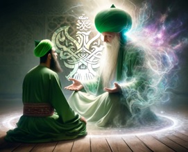 Man envisioning his shaykh