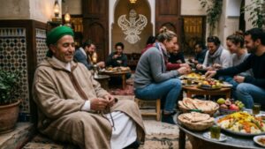 Man happily fasts while others eat