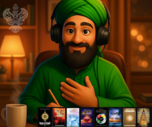 Man listening to audiobooks