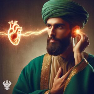 Man hearing heart