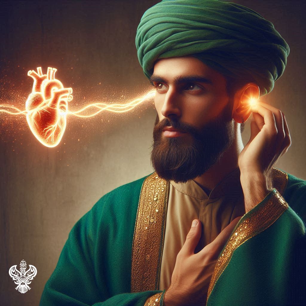 Man hearing heart