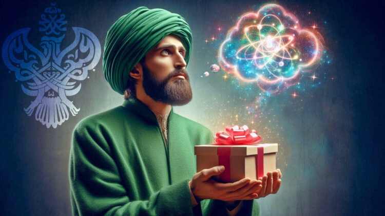 man holding gift thinking