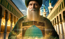 man-holding-kabah-madina-green-dome
