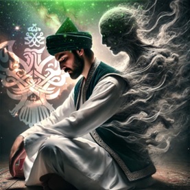 Dark energy leaves a man meditating