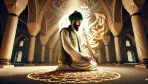 Man meditating in mosque