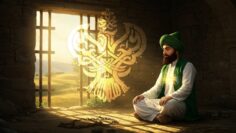 man-meditate-sunlight-window