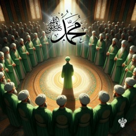 Man standing in middle of zikr circle
