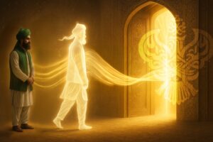 Man moving from form to wave reality
