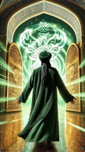 Man standing at Muhammadan open door