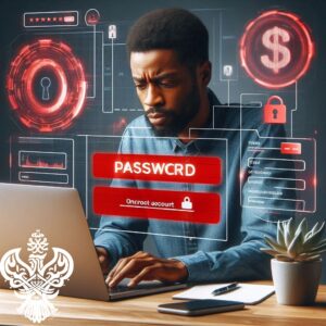 man trying to access his bank account