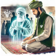 Man praying with shaykh present doing dua