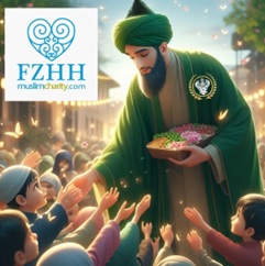 man-serve-food-children
