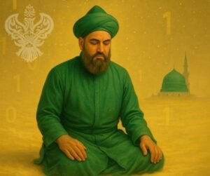 Man in tafakkur near Madina Sharif