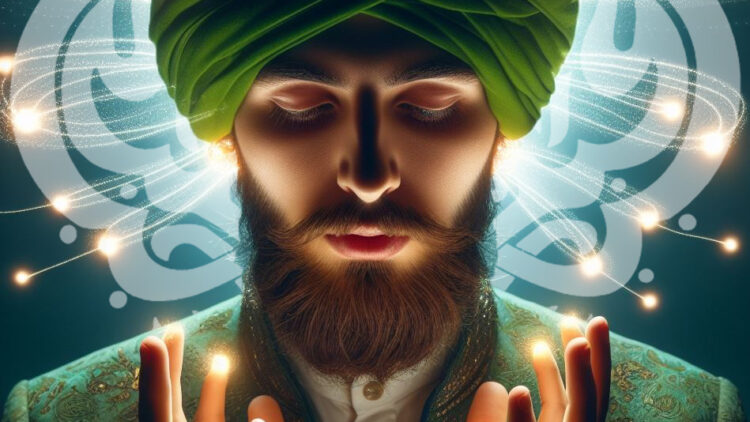 man-turban-lights-emanating-head-hands