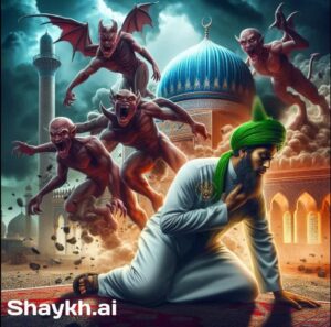 man enters wahabi mosque and gets attacked by devils