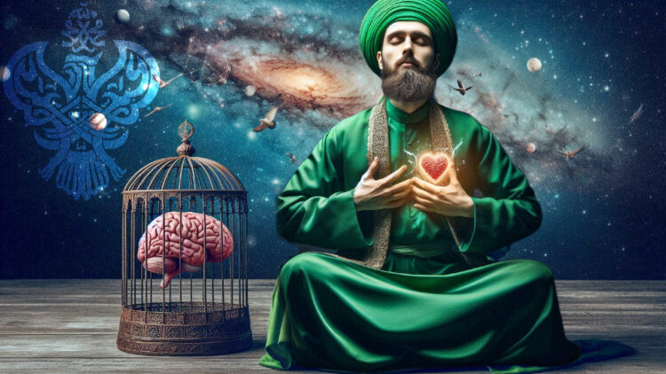 meditating tafakkur with heart