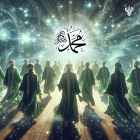 Men moving towards Muhammadan light