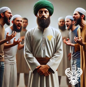 Men yelling at quiet murid