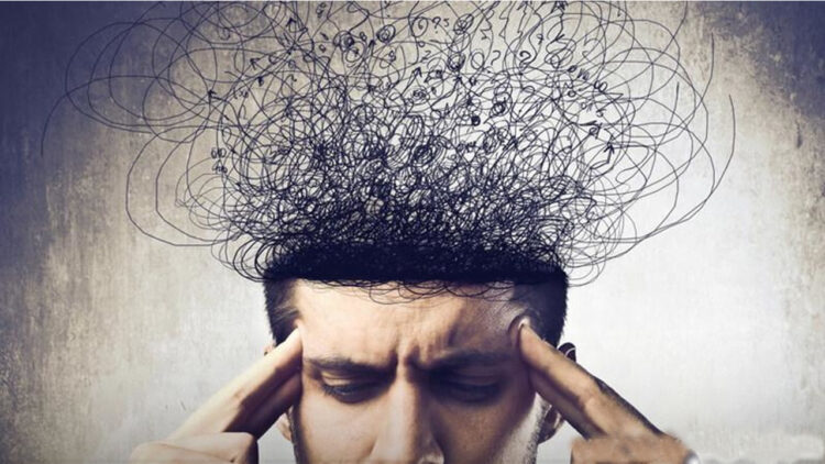 mental illness, hands on head, crazy man