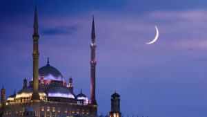 mosque-crescent-moon-night-sky