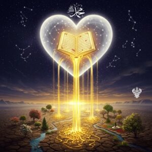 [Quran flows from Muhammadan Heart]